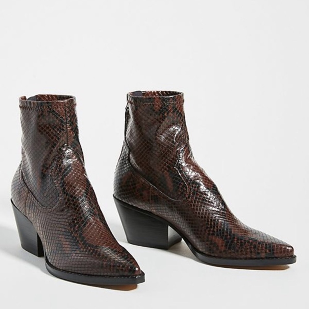 Dolce Vita snakeskin bootie. Worn once.